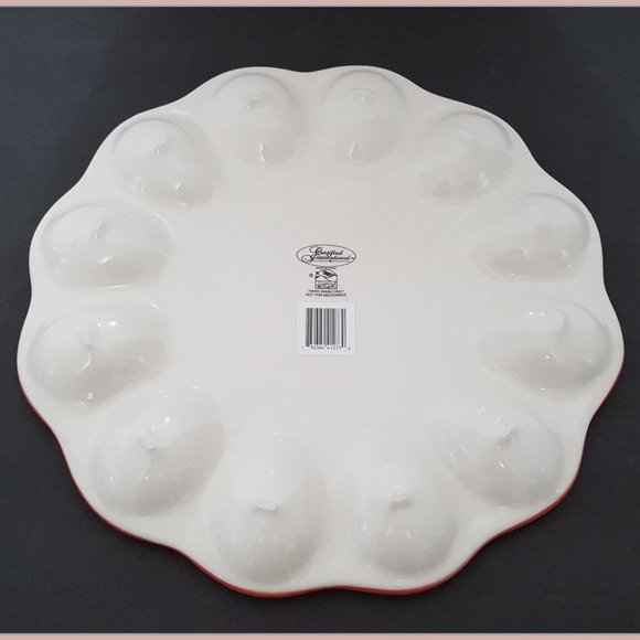 NEW Certified International Easter Garden Bunny 3-D Deviled Egg Plate 11.25" - Picture 3 of 3